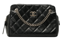 Quilted Tote, Leather, Black, 11376444(2006-08), 3*